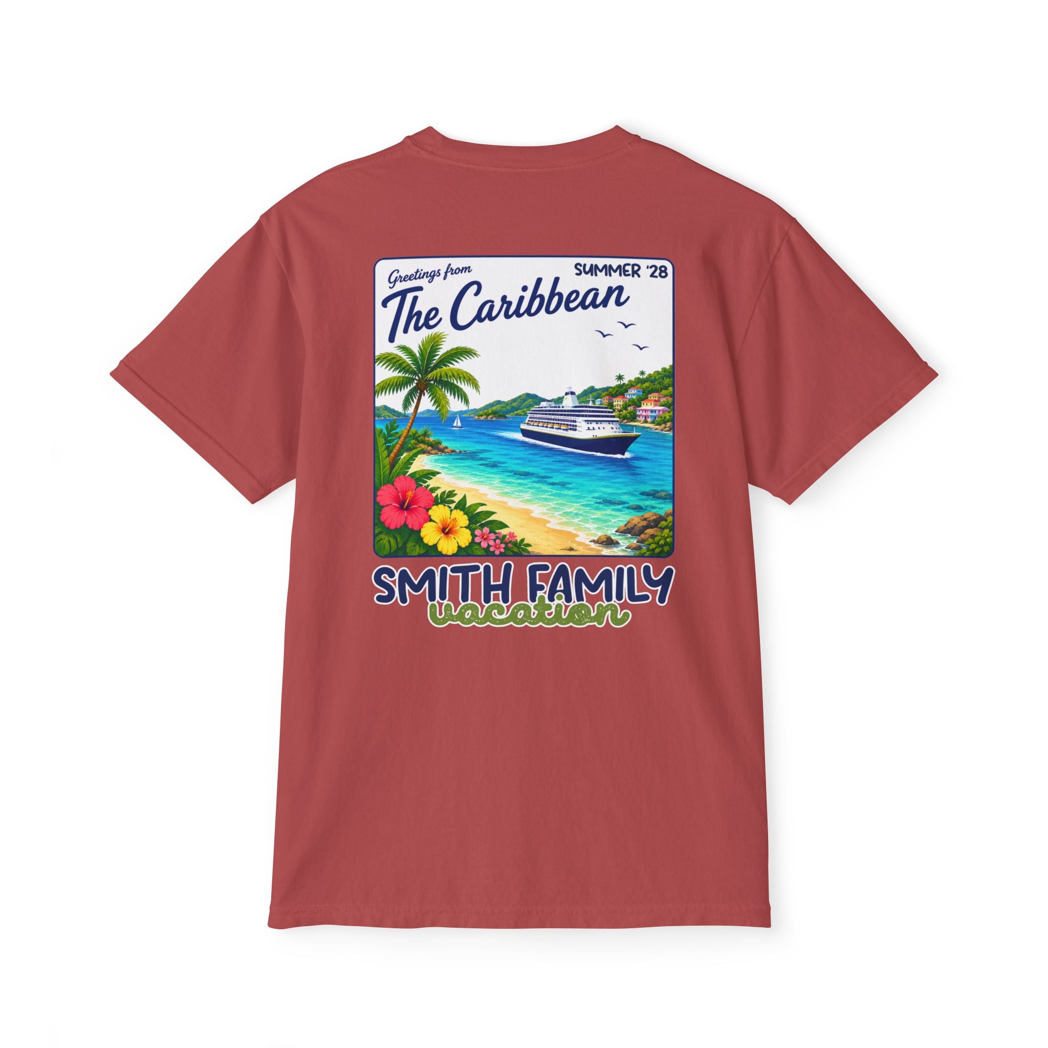 Greetings from the Caribbean Pocket Tee - Suite Escape
