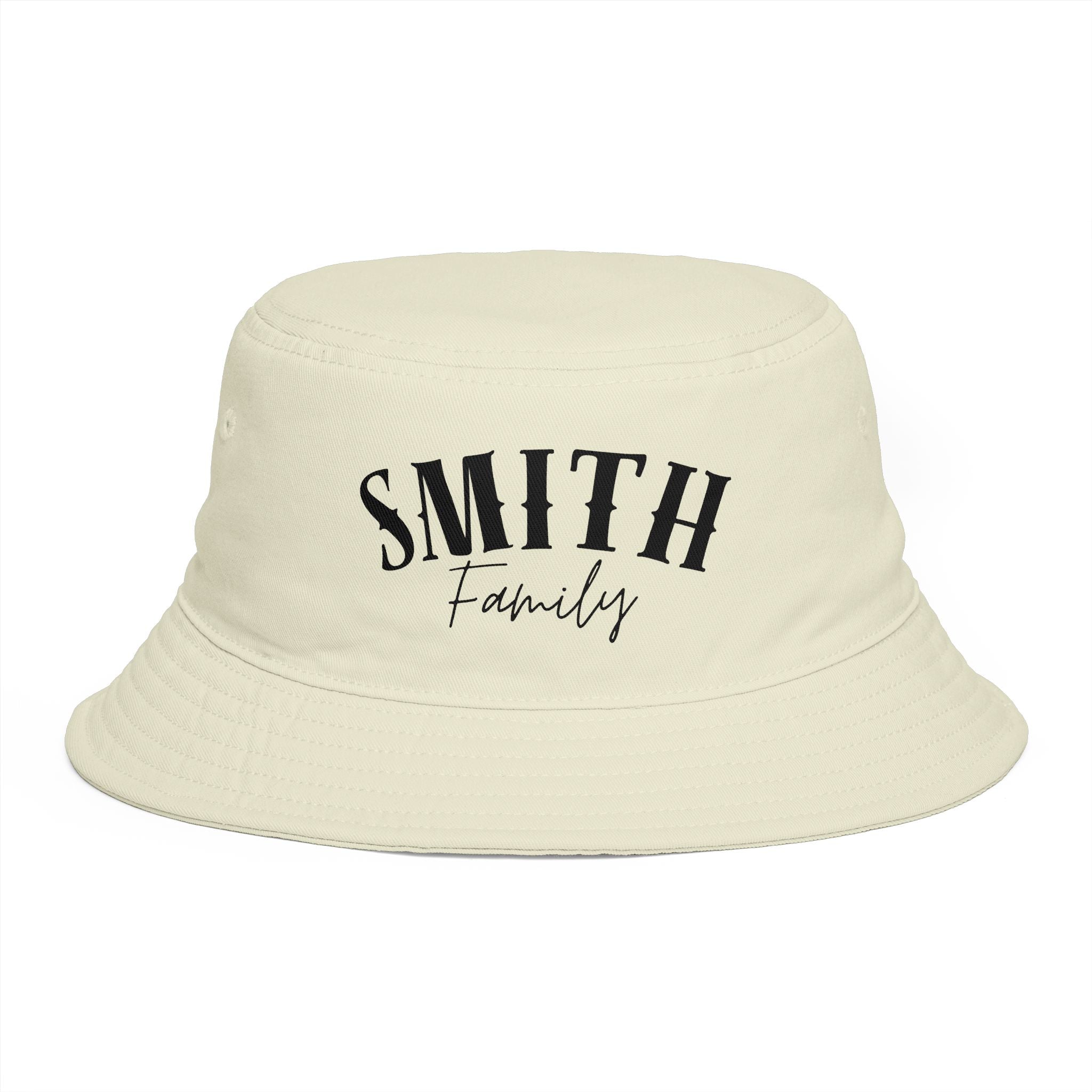 Personalized Curved Text Bucket Hat