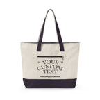Personalized Zippered Canvas Tote Bag