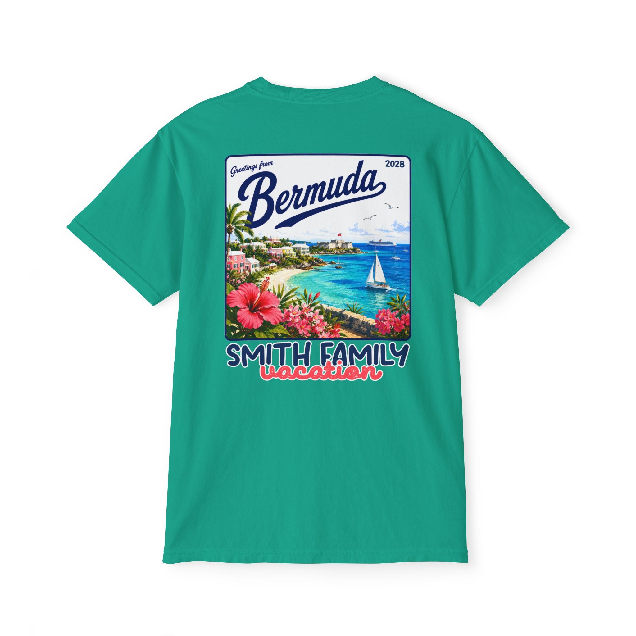 Greetings from Bermuda Pocket Tee - Suite Escape