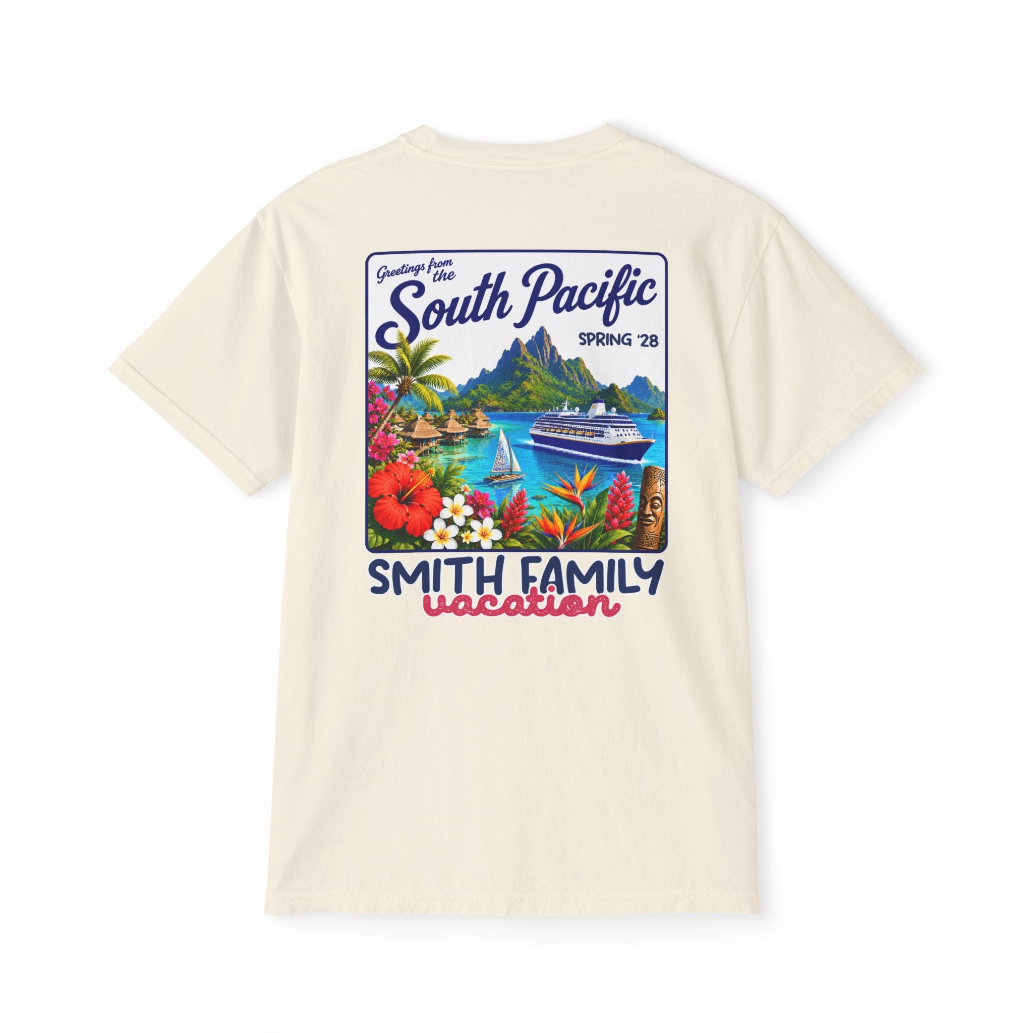 Greetings from the South Pacific Pocket Tee - Suite Escape