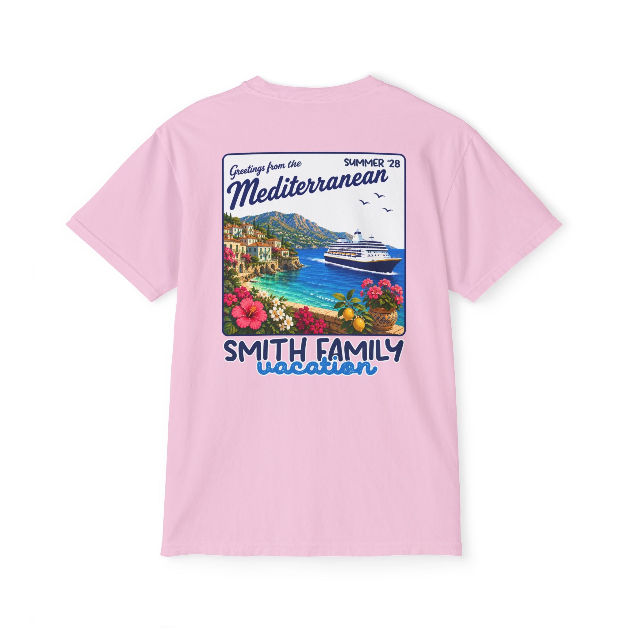 Greetings from the Mediterranean Pocket Tee - Suite Escape