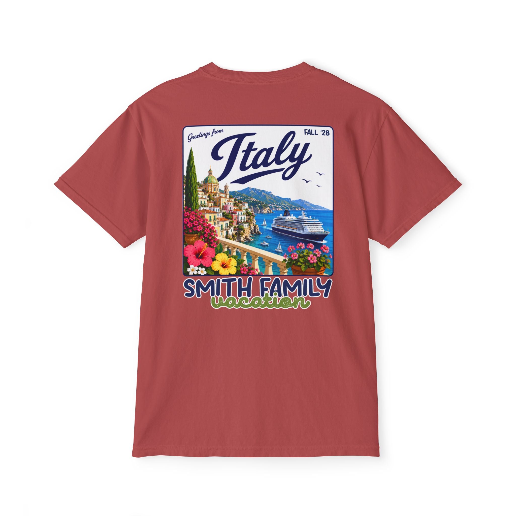 Greetings from Italy Pocket Tee - Suite Escape