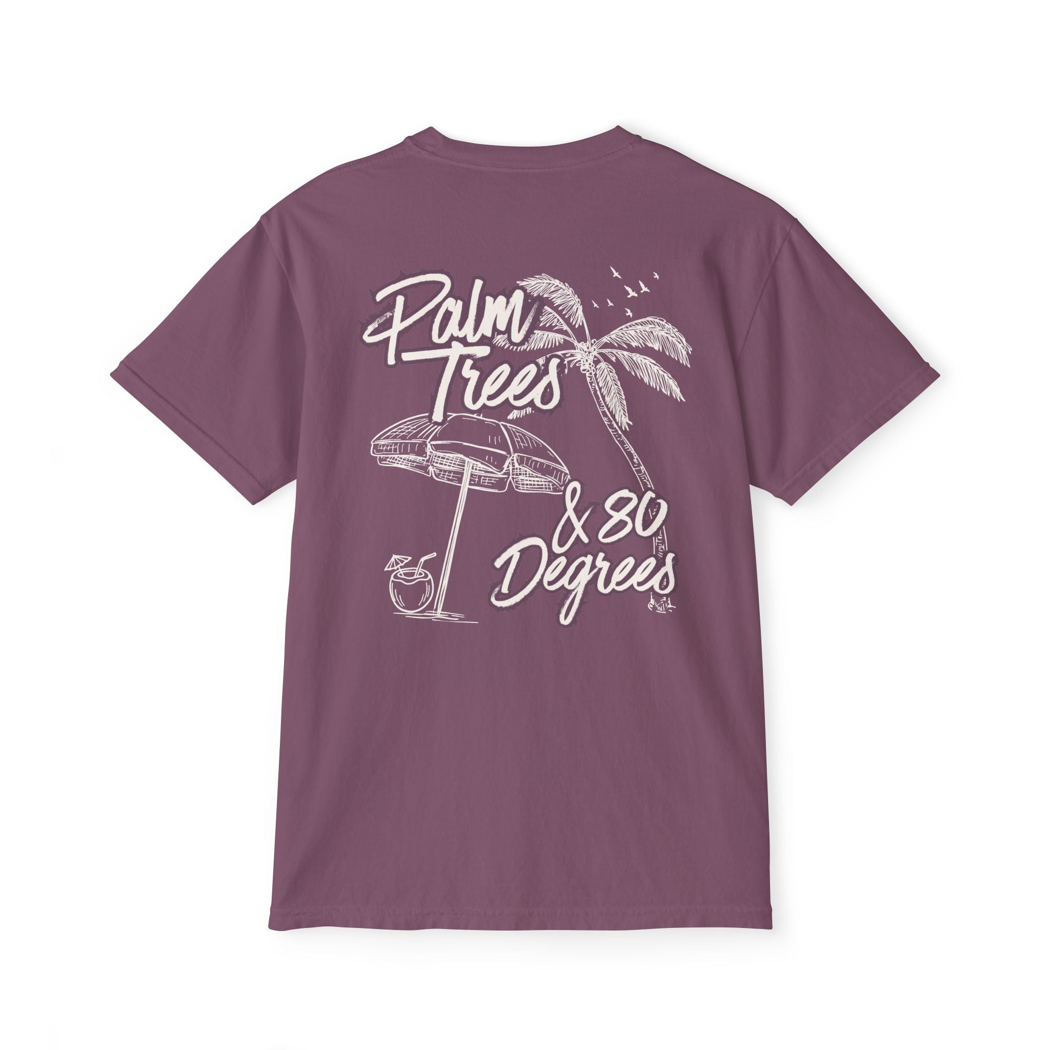 Palm Trees & 80 Degrees Pocket Tee - Suite Escape