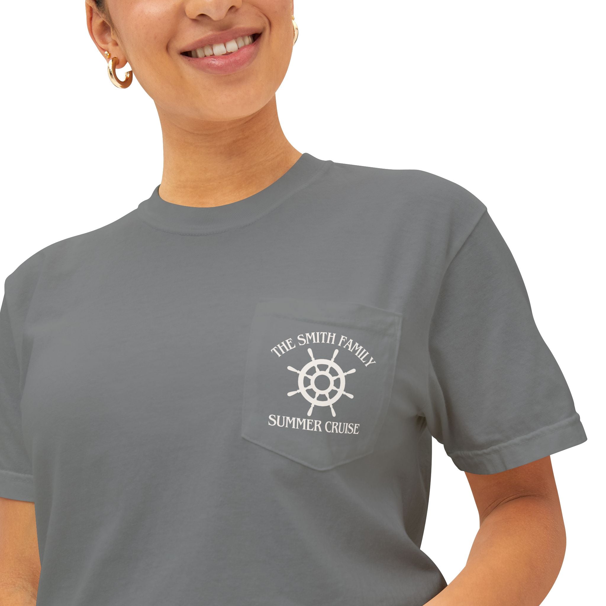 Boats, Booze, and Besties Pocket Tee