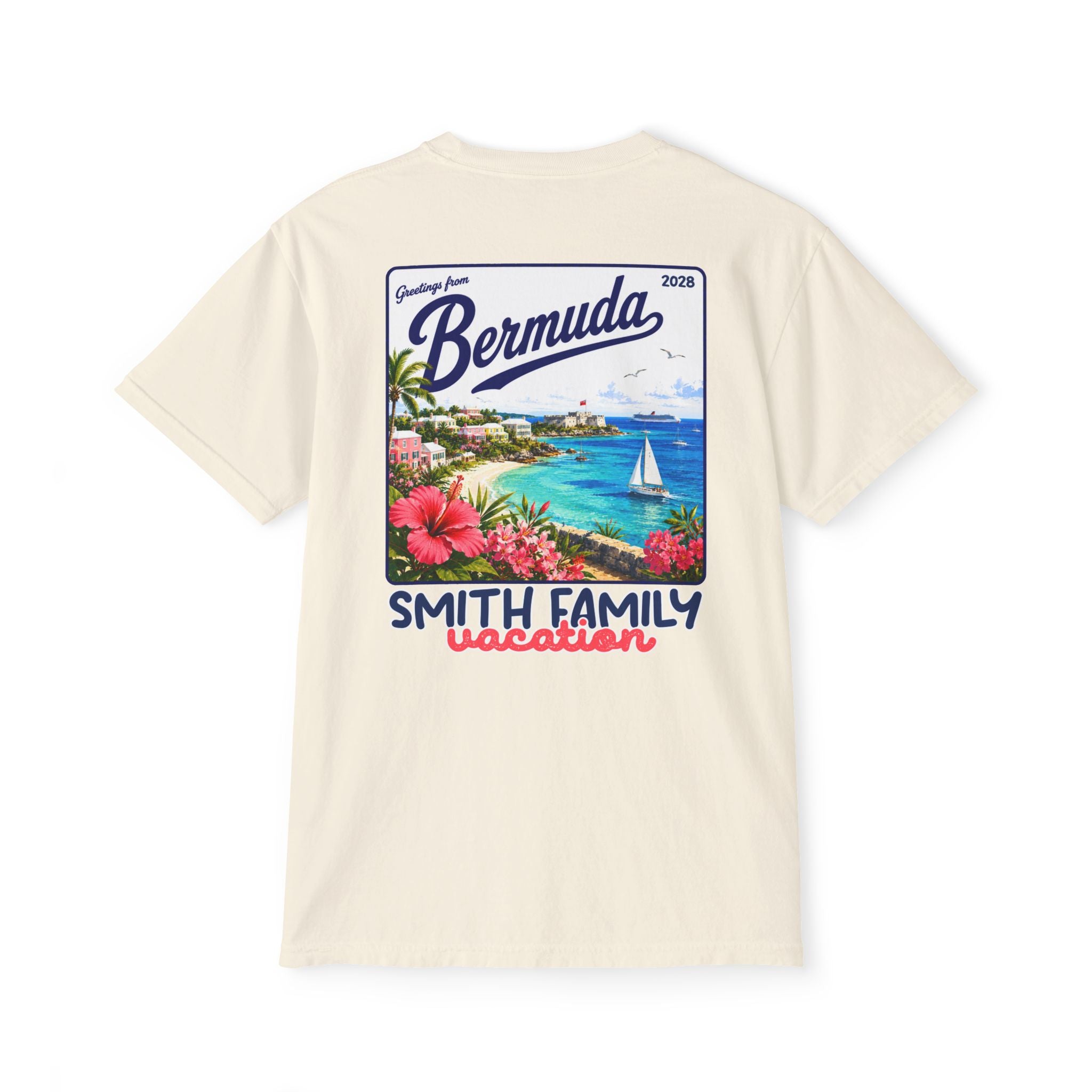 Greetings from Bermuda Pocket Tee - Suite Escape