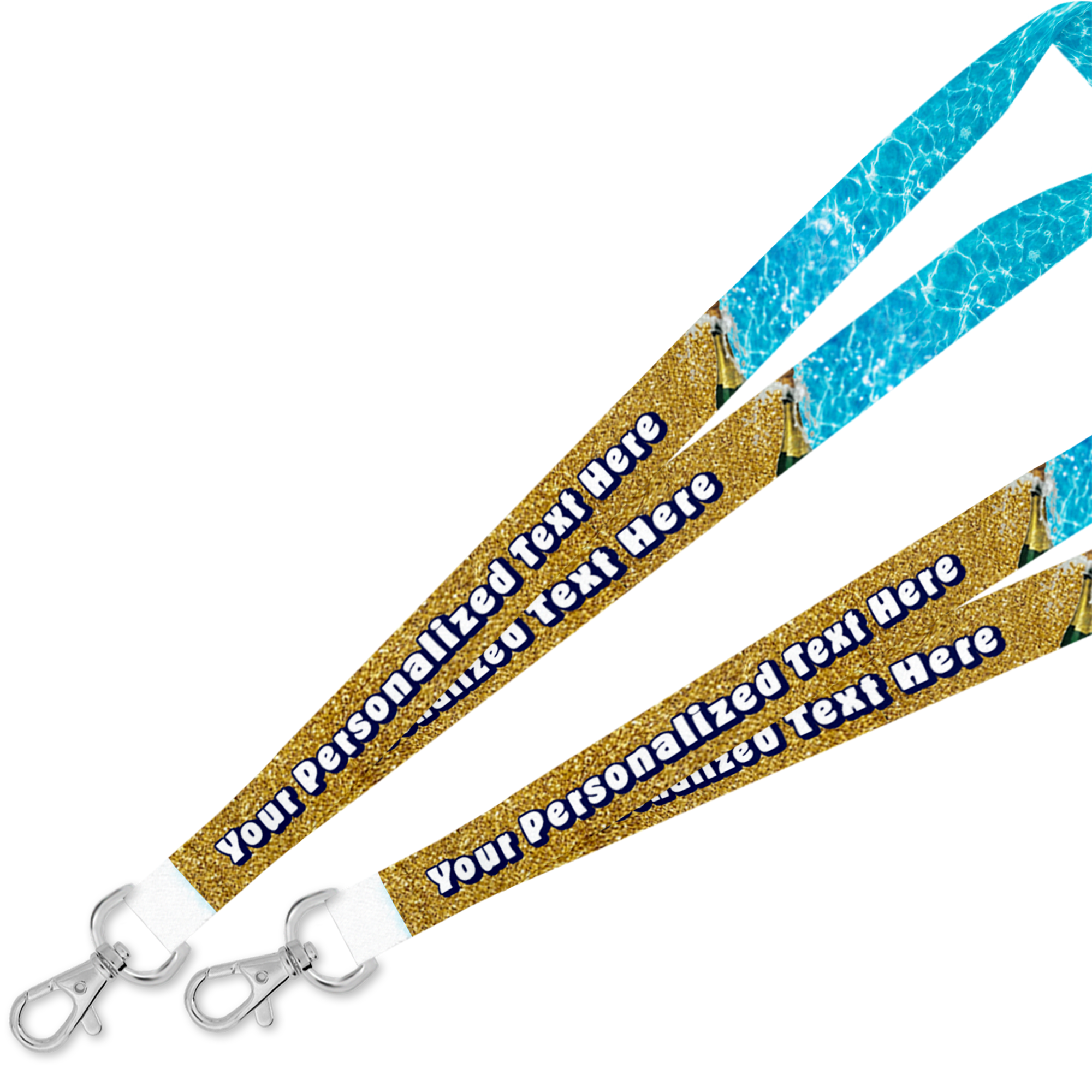 Personalized Lanyard - Gold Celebration - Suite Escape