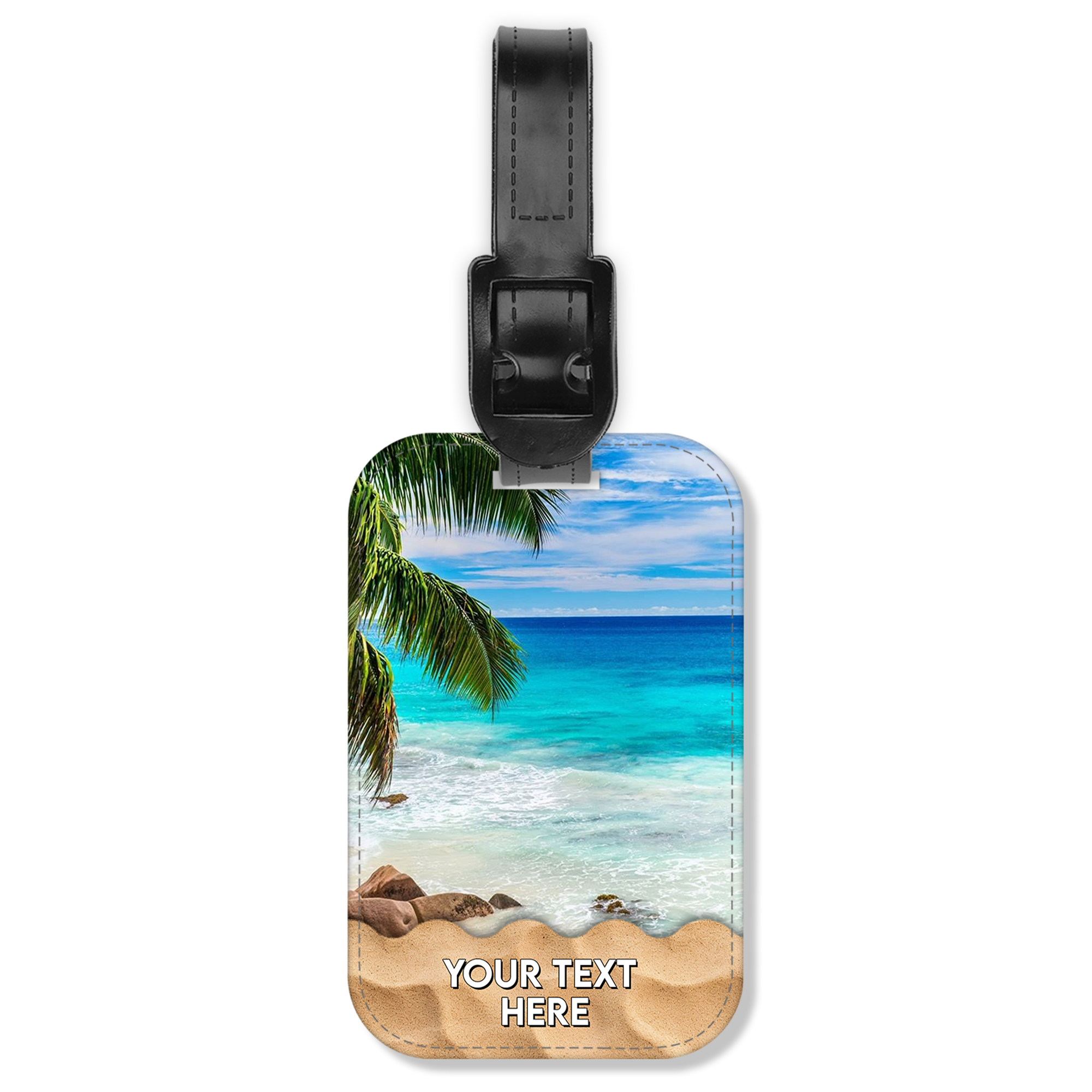 Personalized Luggage Tag - Tropical Beach