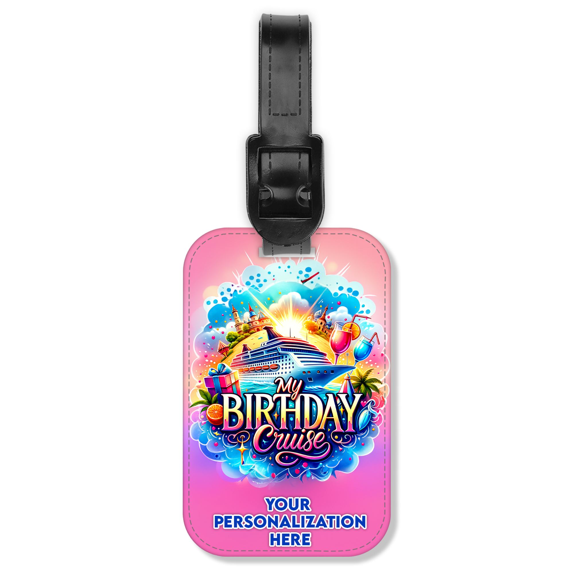 Personalized Luggage Tag - Birthday Cruise - Suite Escape