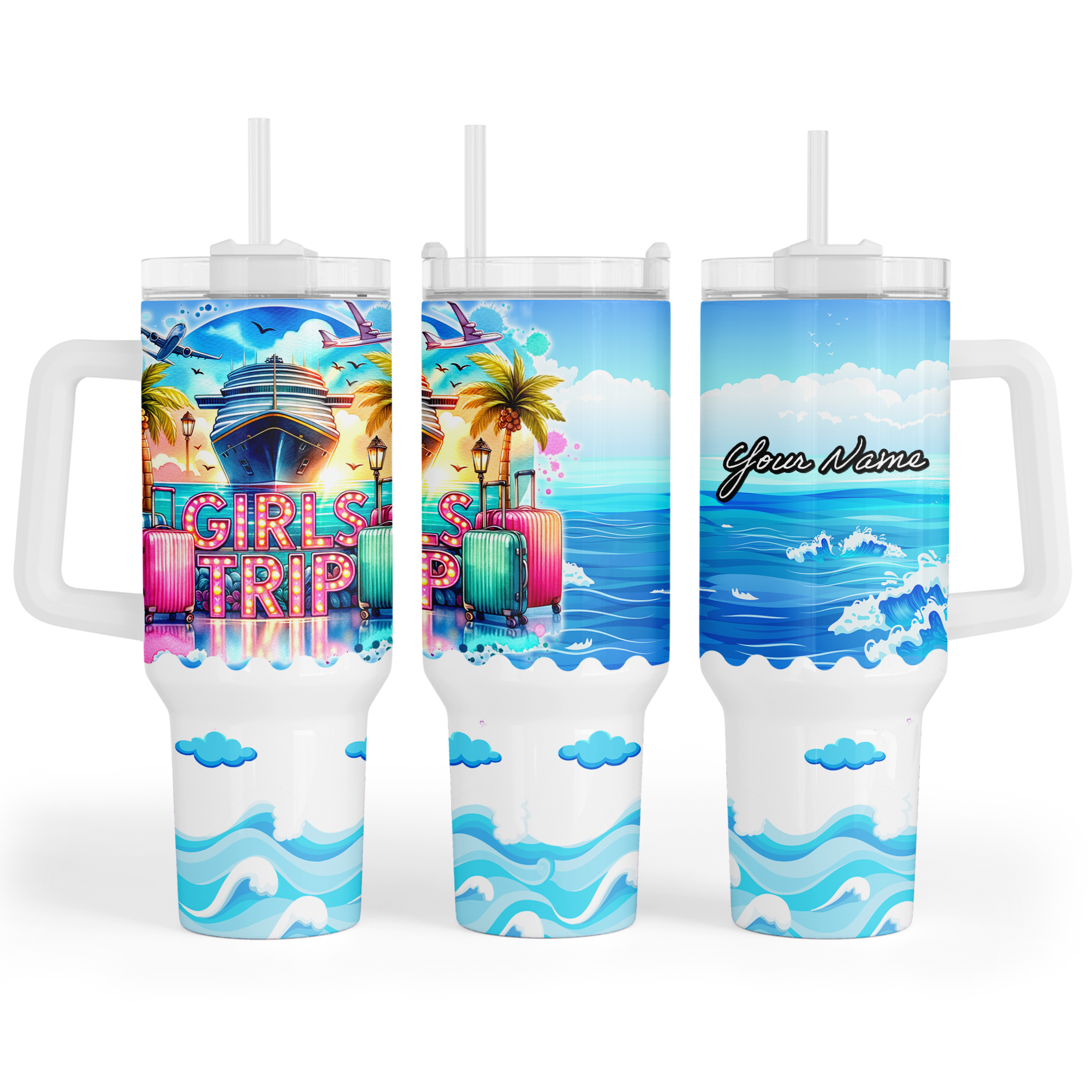 Girls Trip Quencher Tumbler - Packed Bags - Suite Escape