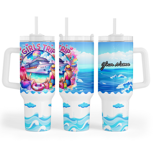 Girls Trip Quencher Tumbler - Pastel Getaway - Suite Escape