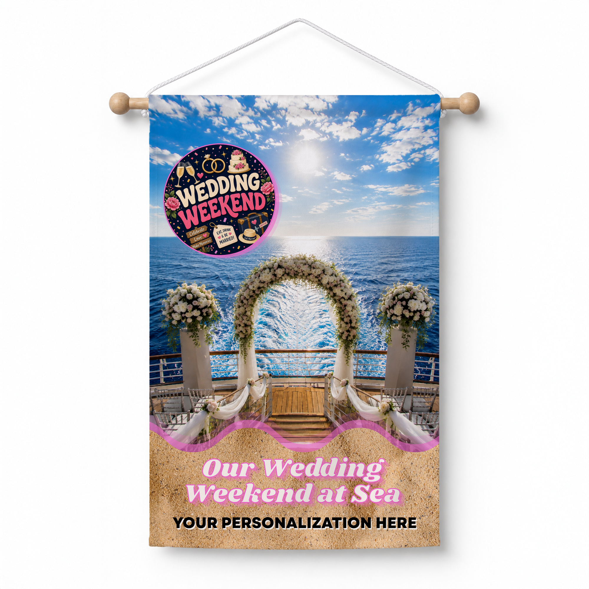 Personalized Wedding Weekend Cabin Door Banner
