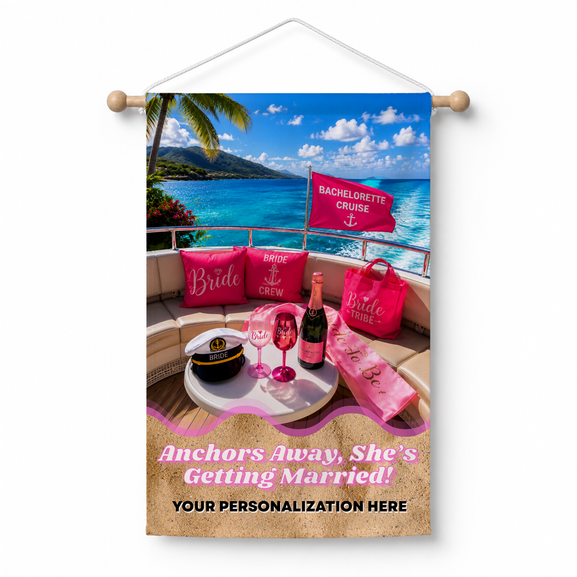 Personalized Bachelorette Cabin Door Banner