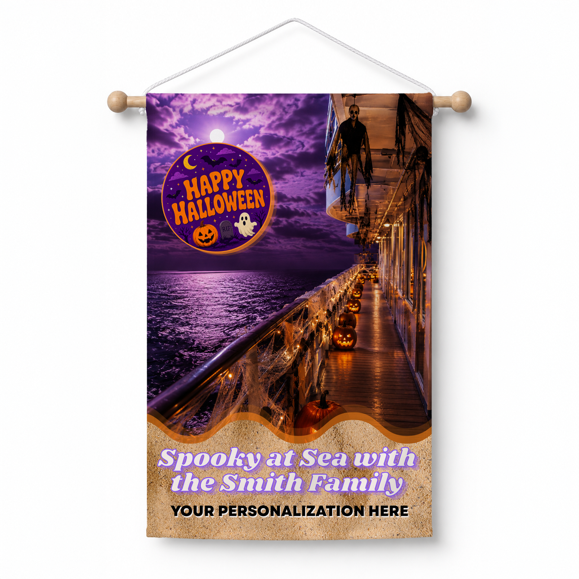 Personalized Halloween Cabin Door Banner