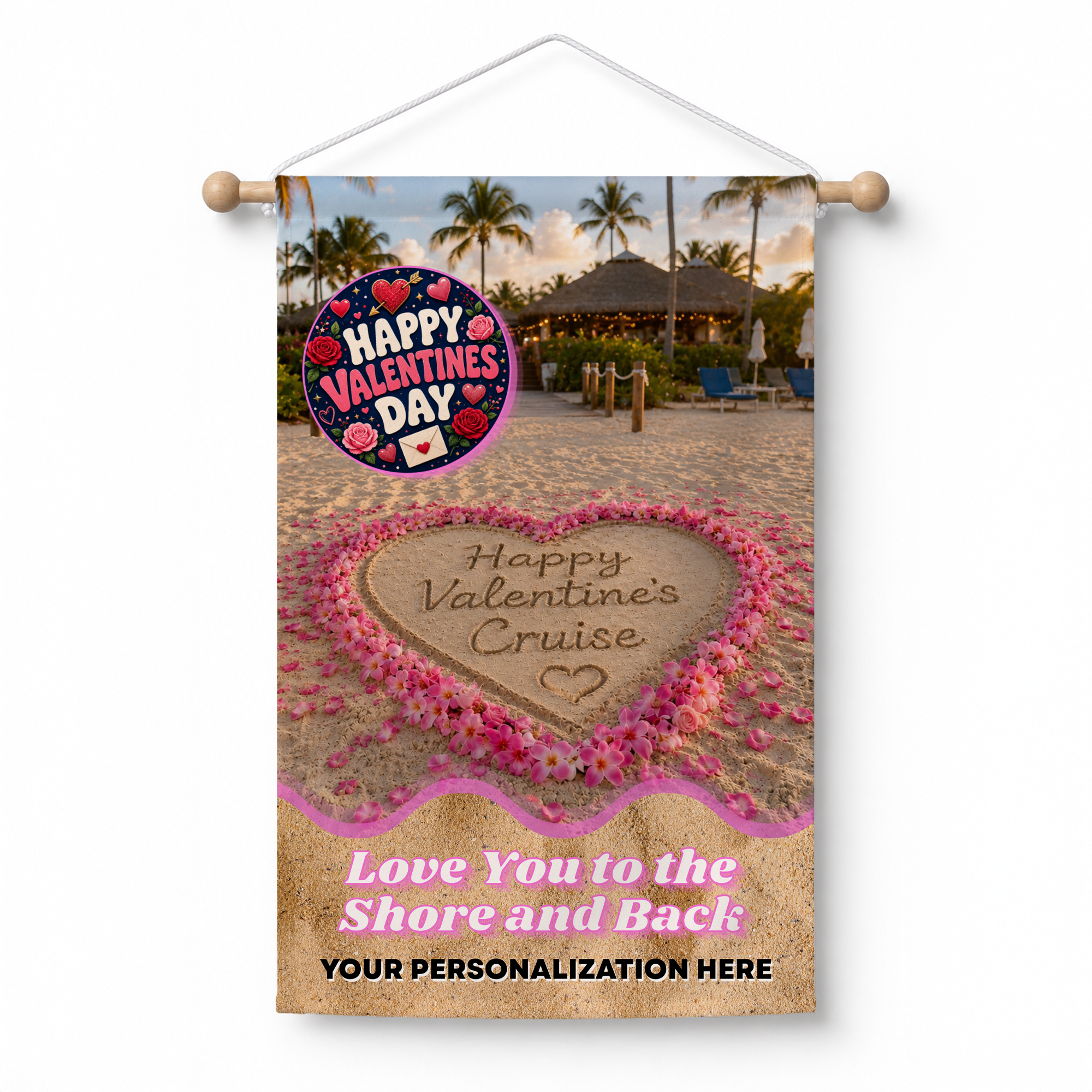 Personalized Valentine's Day Cabin Door Banner